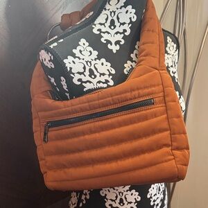 THINK ROYLN Orange Quilted Backpack